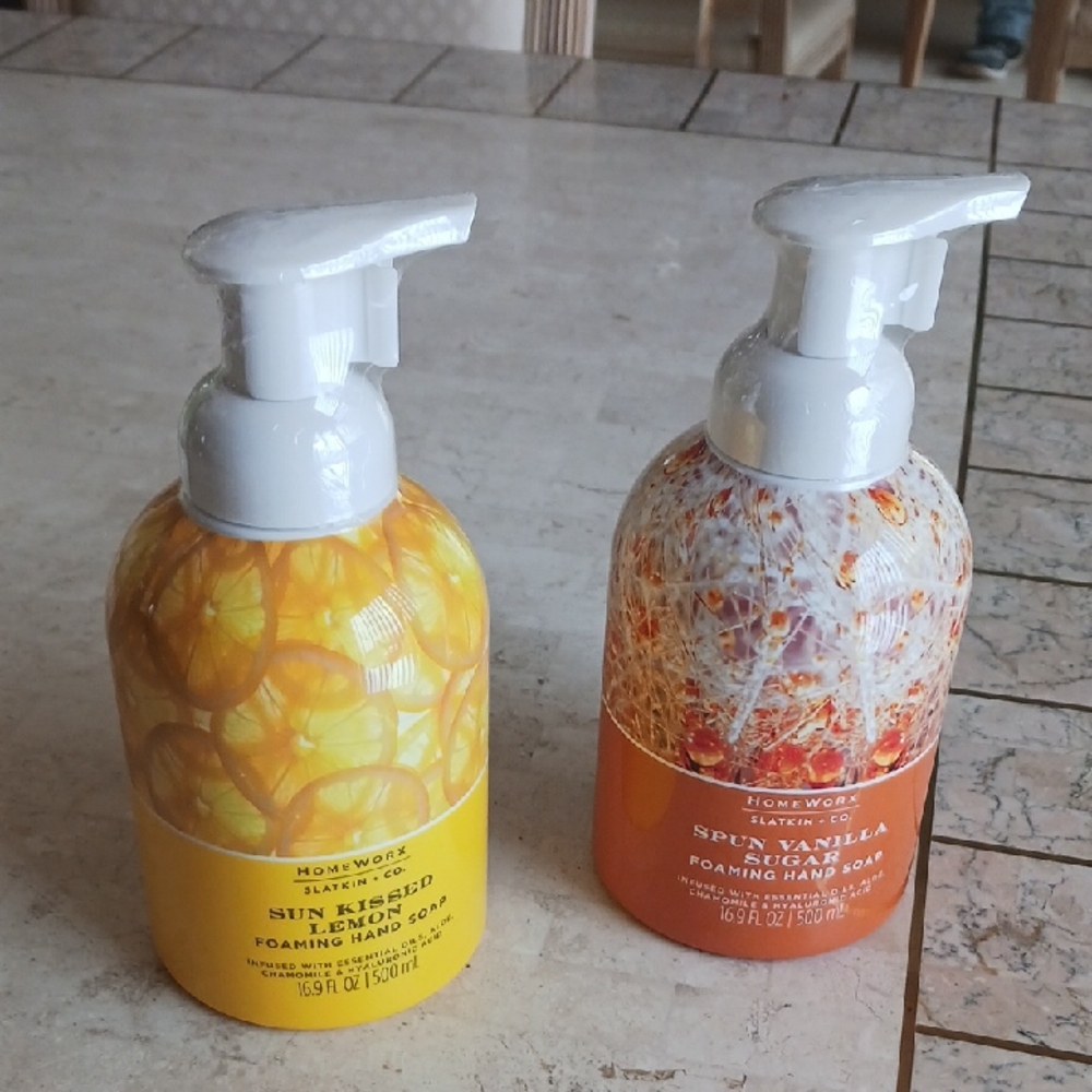 Homeworx by Slatkin & Co. Set of 2 foaming hand soaps/ 16.9 fl oz each-NEW